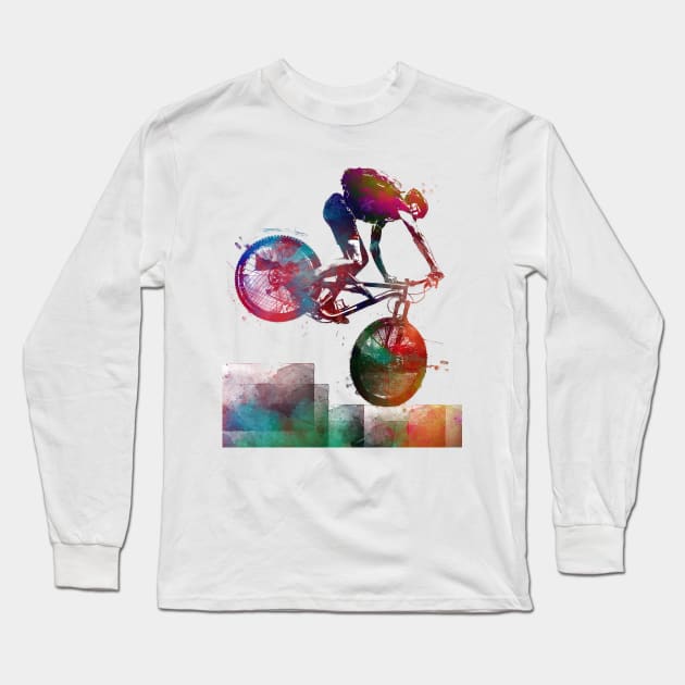 Cycling Bike sport art #cycling #sport #biking Long Sleeve T-Shirt by JBJart